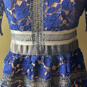 Sexy Appliqué Medium Dress with Collar and Short Sleeves